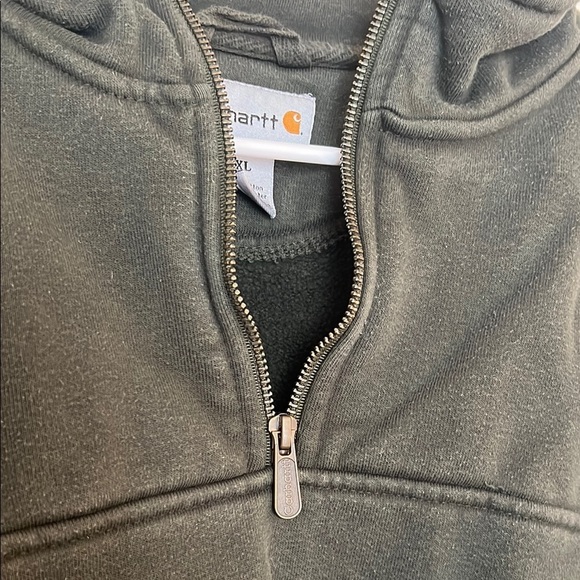Carhartt Men's Dark Green Quarter-Zip Sweater XL - Picture 6 of 7